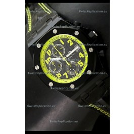 Audemars Piguet Royal Oak Offshore Bumble Bee Edition Watch - Secs hands at 12 O Clock