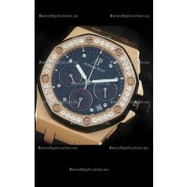 Audemars Piguet Royal Oak Offshore Lady Alinghi Swiss Watch in Black Checkered Dial