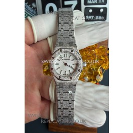 Royal Oak Frosted 67630BC Mini 23MM White Gold Super Clone Watch 