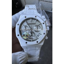 Royal Oak Chrono 26240 White Ceramic Super Clone Watch 