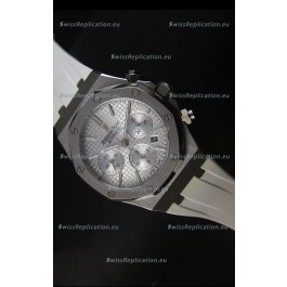 Audemars Piguet Royal Oak Chronograph Watch in Stainless Steel Case White Dial