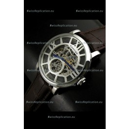 Cartier Ronde de Japanese Replica Watch in Skelton Grey Dial