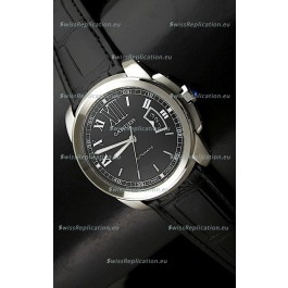 Cartier Calibre de Cartier Swiss Replica Automatic Watch in Black Dial