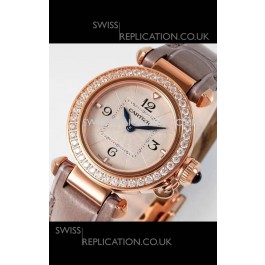 Pasha De Cartier Rose Gold Casing Watch 30MM Super Clone Watch 