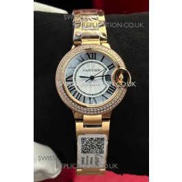 Ballon De Cartier Automatic 33MM Rose Gold Super Clone Watch 