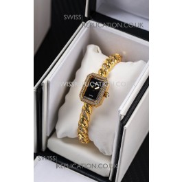 Chanel Premiere Galon Gold Diamonds Swiss Quartz Watch 