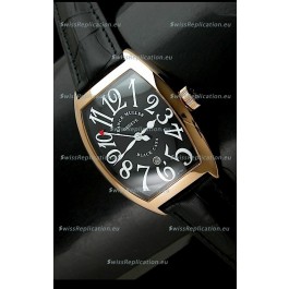 Franck Muller Black Casa Japanese Replica Watch in Black Dial