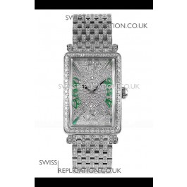 Franck Muller Long Island Stainless Steel Diamonds Swiss Replica Watch 