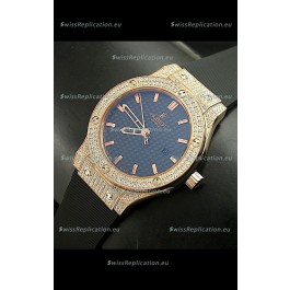 Hublot Big Bang Classic Fusion Swiss Watch in Diamonds Embedded Case