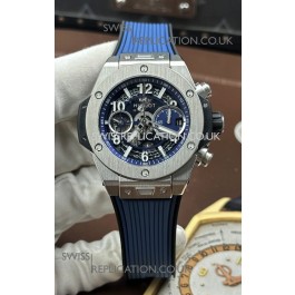 Hublot Big Bang Unico Blue Stainless Steel Casing Super Clone Watch 