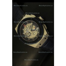 Hublot Big Bang King Steel Skeleton Dial Watch Swiss Quartz 45MM