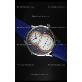 Jaquet Droz Grande Seconde Watch in Blue Grand Feu paillonné-enameled Dial