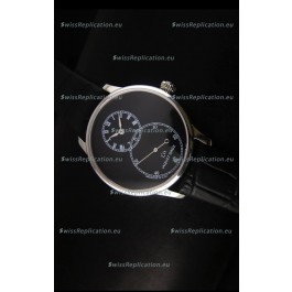 Jaquet Droz Grande Seconde Black Enamel Stainless Steel Case Watch in Black Dial