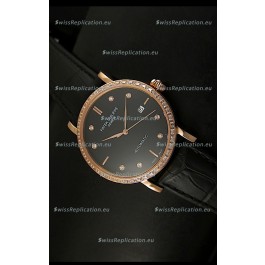 Patek Philippe Calatrava 5298 Swiss Replica Watch in Pink Gold Casing - Diamonds Hours