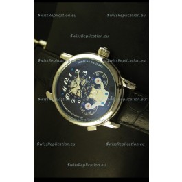 Mont Blanc Nicolas Riessec Stainless Steel Case in Black Dial