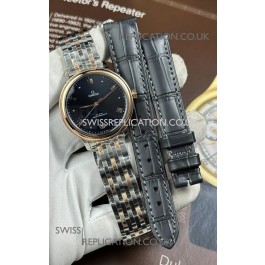 Omega De Ville Automatic 34MM Blue Dial Two Tone Case Super Clone Watch 
