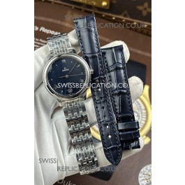 Omega De Ville Automatic 34MM Blue Dial Steel Case Super Clone Watch 