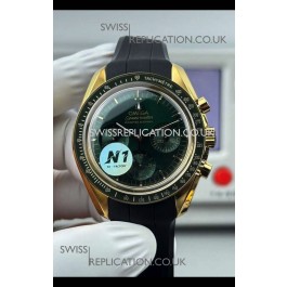 Omega Speedmaster Moonwatch Yellow Gold Green Dial 42MM Super Clone Watch 