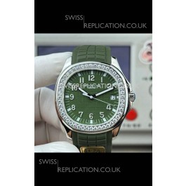 Patek Philippe Aquanaut 5167 Blue Dial/Strap Diamonds Bezel Super Clone Watch 
