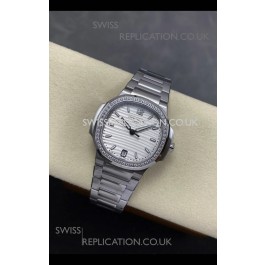 Patek Philippe Nautilus 7118 35MM Steel Dial Diamonds Super Clone Watch 