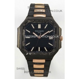 Patek Philippe Cubitus Two Tone Carbon Casing Super Clone Watch 