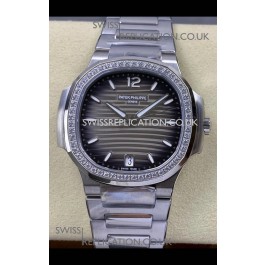 Patek Philippe Nautilus 7118 35MM Grey Dial Diamonds Super Clone Watch 