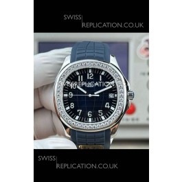 Patek Philippe Aquanaut 5167 Blue Dial/Strap Diamonds Bezel Super Clone Watch 