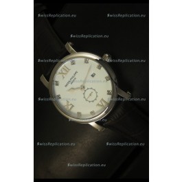Patek Philippe Calatrava Stainless Steel Watch Diamonds Hour Markers