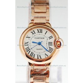 Ballon Bleu De Cartier Japanese Ladies Replica Pink Gold Watch