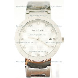 Bvlgari Quartz Japanese Steel Watch in Diamond Markers