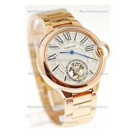 Ballon Bleu De Cartier flying Tourbillon Japanese Replica Gold Watch