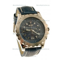Breitling Chronograph Chronometre Japanese Replica Watch in Blue