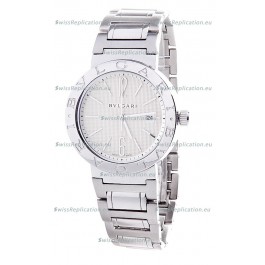 Bvlgari Quartz Japanese Replica Watch in Silver Dial