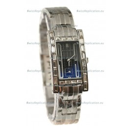 Bvlgari Rettangolo Japanese Replica Watch in Dark Blue Dial