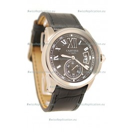 Calibre de Cartier Japanese Replica Watch in Black Dial