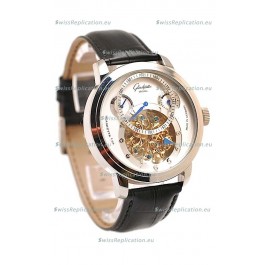 Glashutte Panaomatic Regulator Tourbillon Japanese Replica Steel Watch