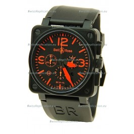 Bell and Ross BR01-94 Edition Swiss Replica Automatic Watch in Orange Markers