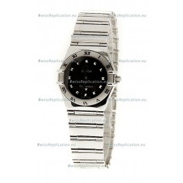 Omega Constellation Ladies Swiss Watch in Black Dial