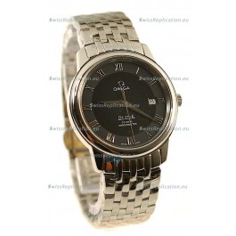 Omega Co-Axial Deville Japanese Steel Watch in Black Dial