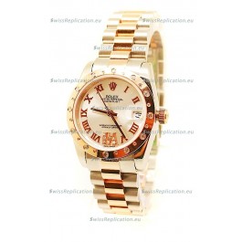 Rolex Datejust Two Tone Rose Gold Japanese Replica Watch - 36MM