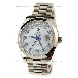 Rolex Day Date Silver Swiss Replica Watch