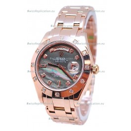 Rolex Day Date Black Mother of Pearl Swiss Replica Watch