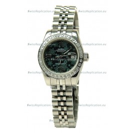 Rolex Datejust Floral Motif Ladies Swiss Replica Watch