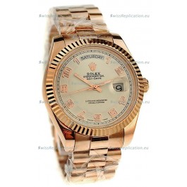 Rolex Day Date Pink Gold Swiss Replica Watch