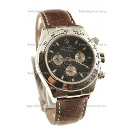 Rolex Daytona Cosmograph 2011 Edition Swiss Watch in Brown Leather Strap