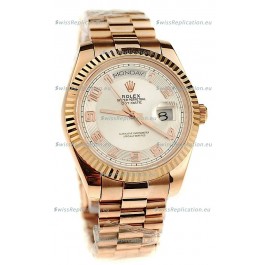 Rolex Day Date Pink Gold Swiss Replica Watch