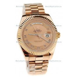 Rolex Day Date Pink Gold Swiss Replica Watch