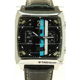 Tag Heuer Monaco Swiss Structure Japanese Replica Watch in Black Dial