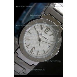 Bvlgari Diagono Japanese Replica Quartz Watch in White Dial