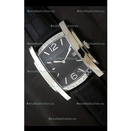 Bvlgari Assioma Japanese Replica Quartz Watch in Black Dial
